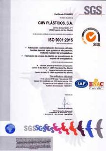 CMV Plasticos Certificado ISO